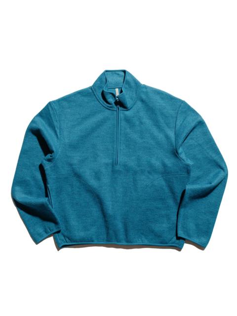 Wool Half Zip Ice Blue