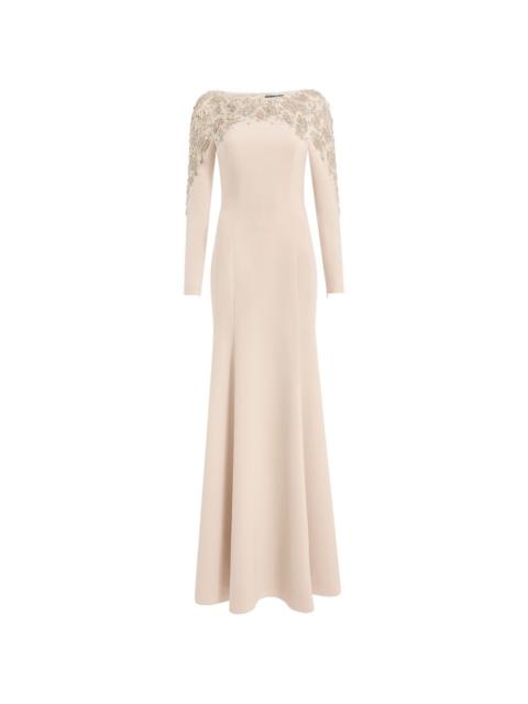 Kelly embellished long-sleeve maxi dress