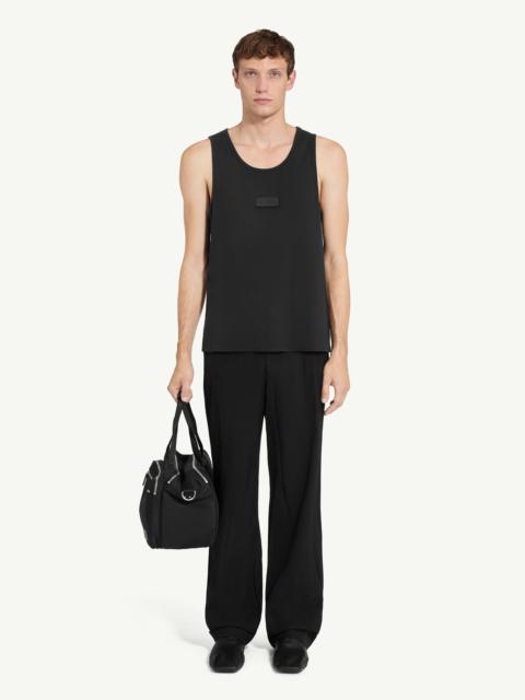 Ribbed jersey tank top