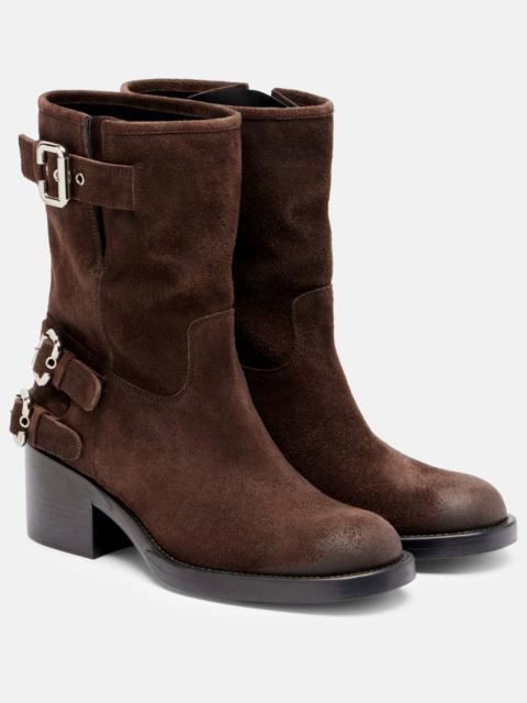 Dakota suede biker boots