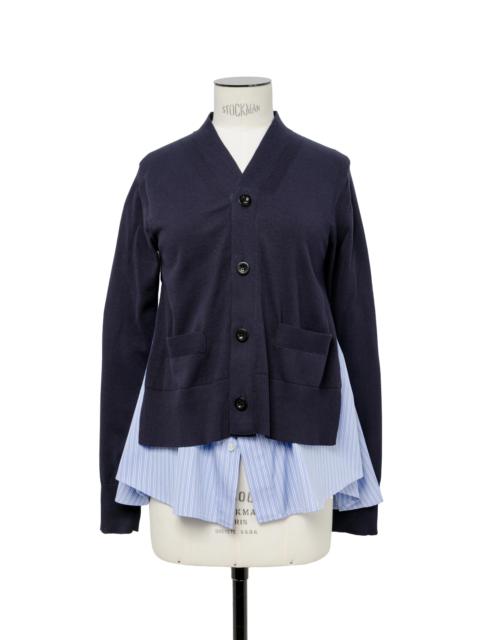 Poplin x Knit Cardigan