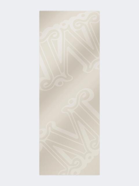 Silk, cashmere and wool jacquard stole - BEIGE