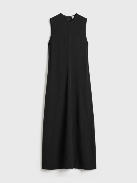 Woven stripe dress black