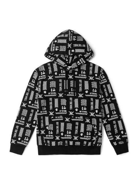 (WMNS) Vans Printed Long Sleeve Hoodie 'Black White' VN0A4UTVZFP