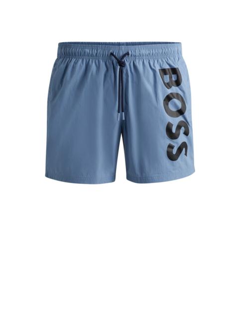 FULLY LINED SWIM SHORTS WITH LOGO PRINT