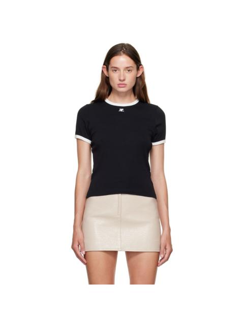 Black Signature Contrast T-shirt