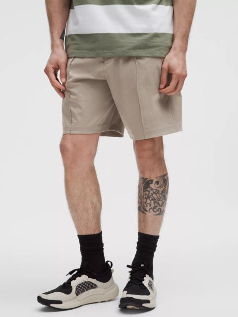 Woven Pintuck Pull-On Short 8"