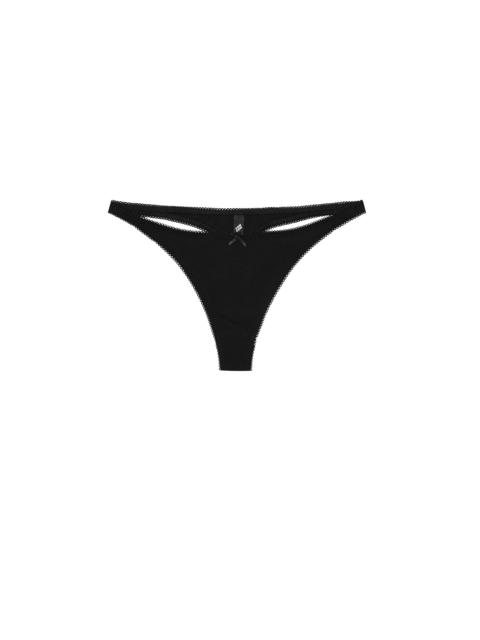 The Thong: Cotton Jersey Black