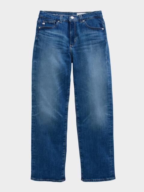 Brinley Mid-Rise Straight Cropped Jeans