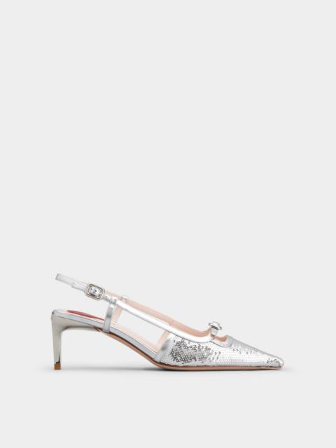 Viv' Canard Slingback Pumps in Fabric