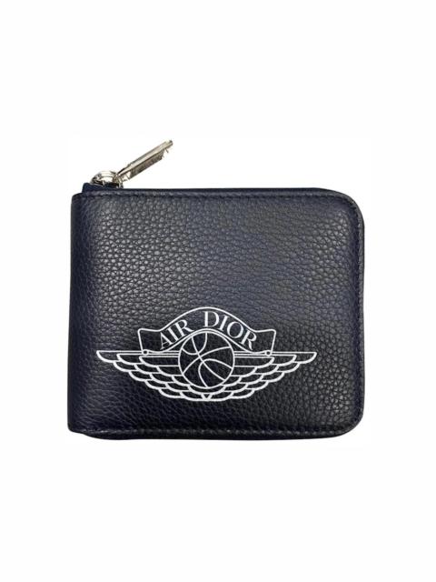 Dior x Jordan Wings Zip Wallet (4 Card Slot) Navy