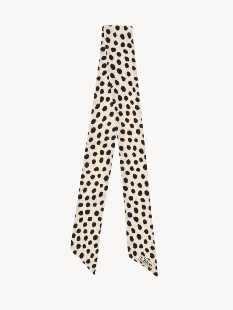 THE CHLOÉ SPOTTED BANDEAU SCARF IN SILK