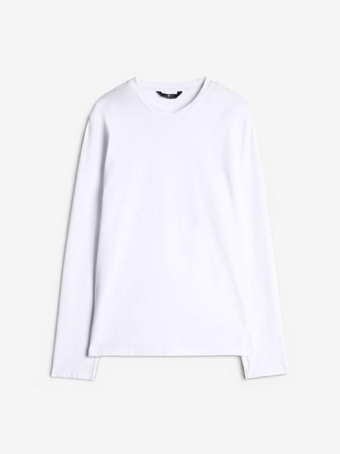 Luxe Performance Long Sleeve Tee in White