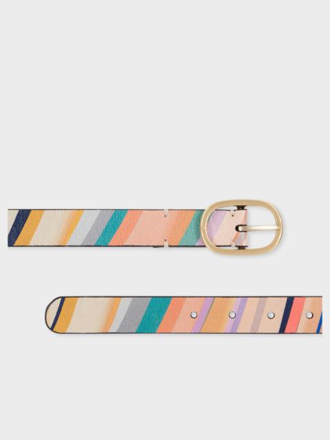 Women's 'Dusky Swirl' Reversible Leather Belt
