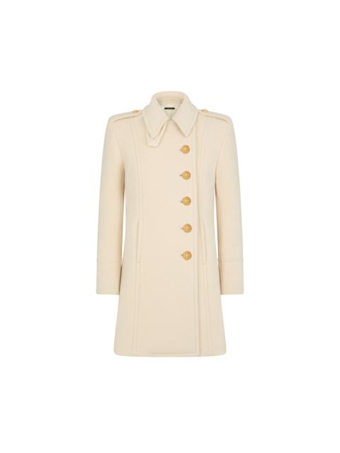 WOOL CASHMERE DUFFLE ASYMMETRIC PEACOAT