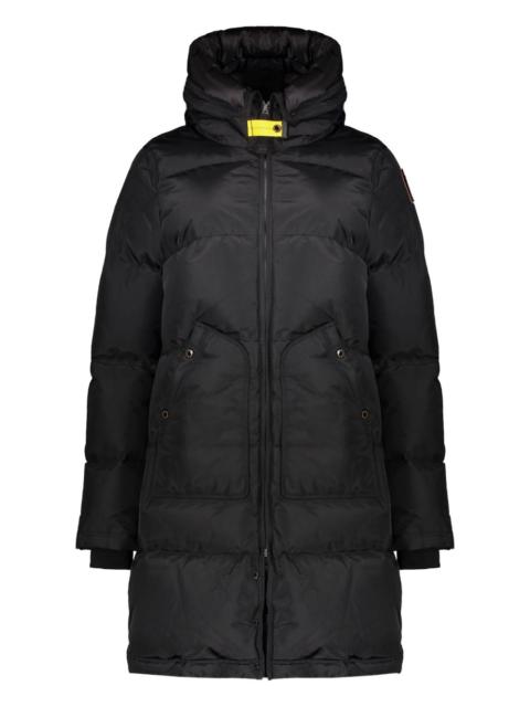 hooded logo-patch down jacket