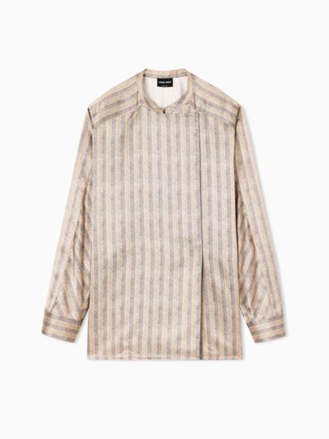 PRINTED SILK SHIRT JACKET