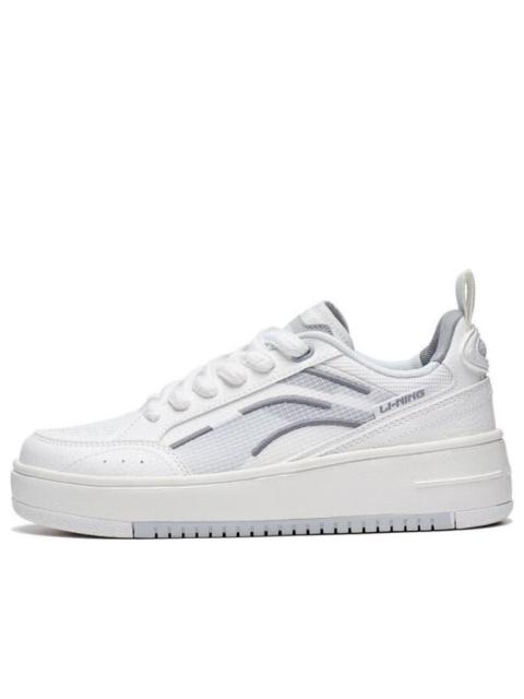 (WMNS) Li-Ning Lifestyle Skate Shoes 'White Grey' AGCT142-1