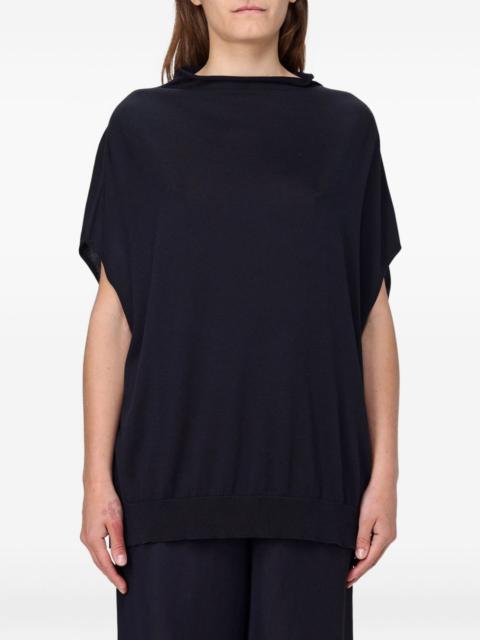 roll-neck knitted top