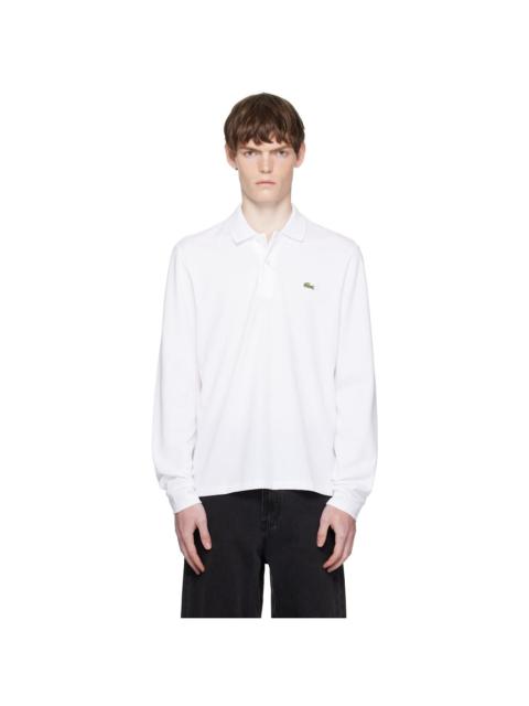 White Classic Fit Long Sleeve L.12.12 Polo