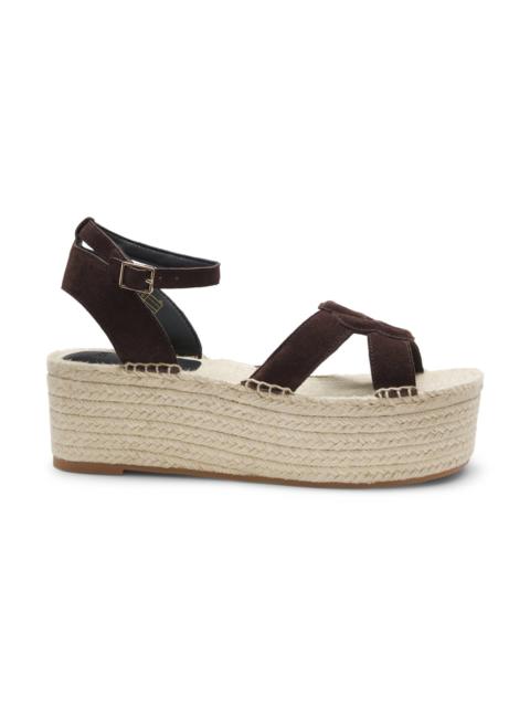 SUEDE ESPADRILLES WITH DOUBLE B MONOGRAM