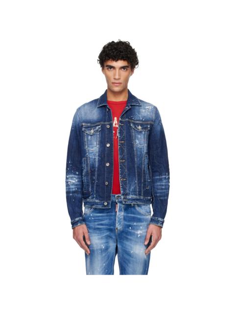 Navy Medium Easy Wash Dan Denim Jacket