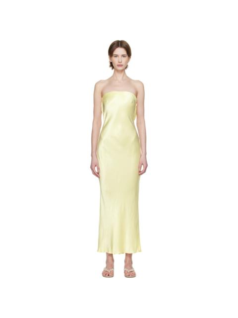 Yellow Moon Dance Strapless Maxi Dress