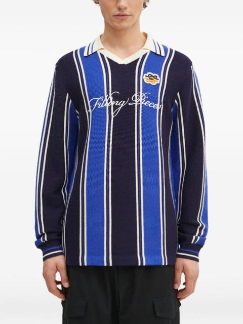 striped polo-neck sweater