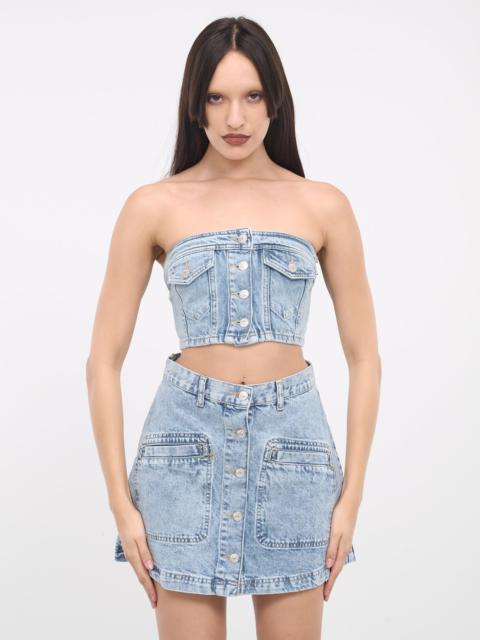 Denim Corset Crop Top