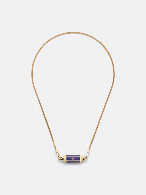 Baby 18kt gold pendant necklace with lapis and rubies