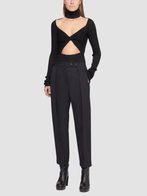 High-Waisted Tapered Trousers