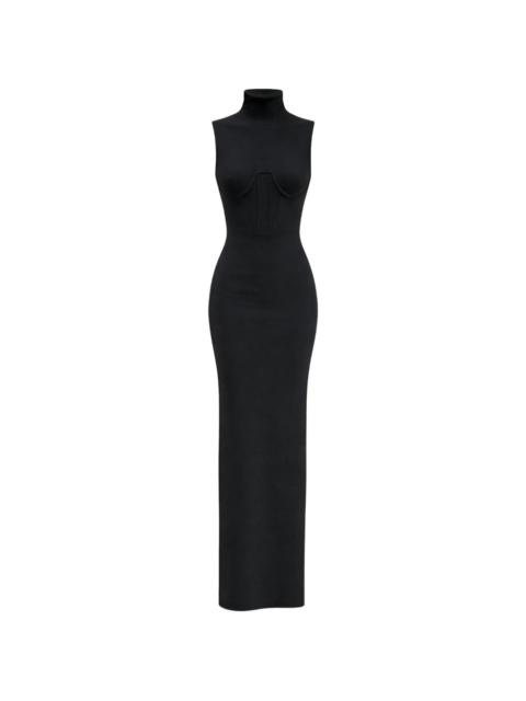 Gwyneth turtleneck maxi dress