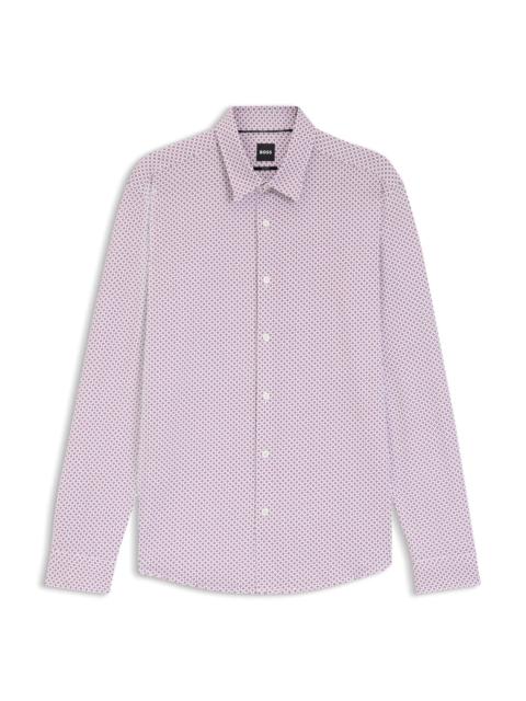 PRINTED SLIM-FIT SHIRT IN A COTTON BLEND