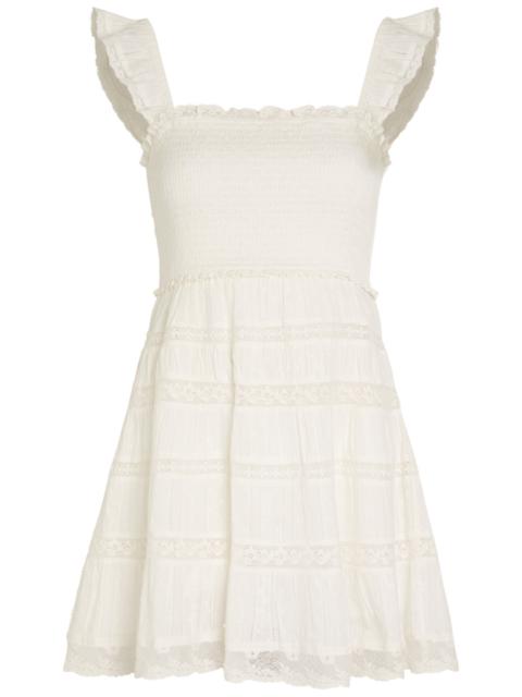 Loveshackfancy Colbera Lace-trim Cotton Mini Dress