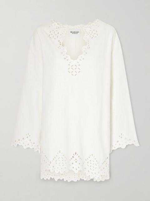 Sherazade Scalloped Broderie Anglaise Cotton Mini Dress