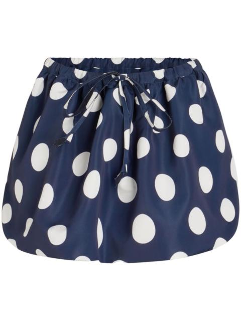 Puffy faille mini skirt