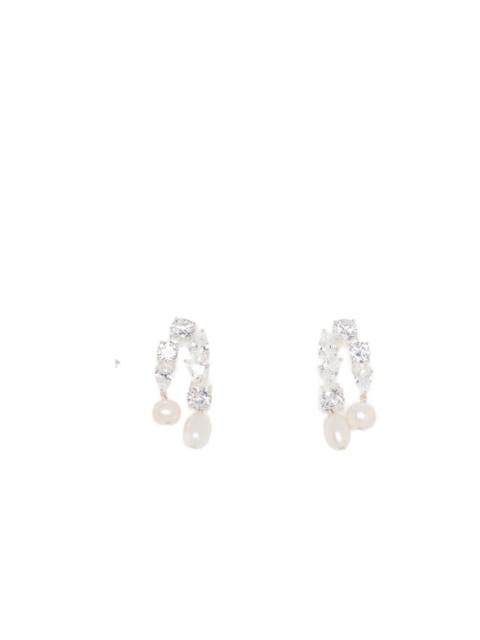 Cascading pearl earrings
