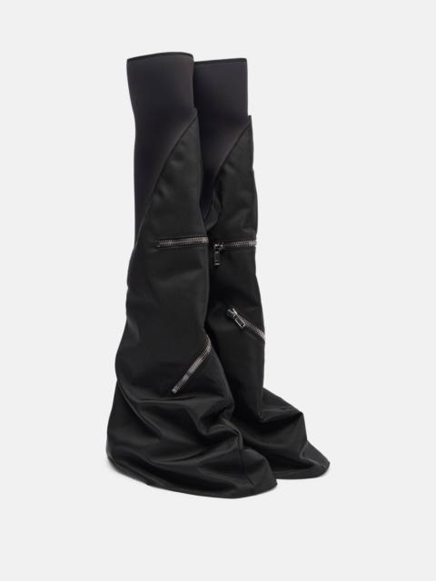 Zipper-detail over-the-knee boots