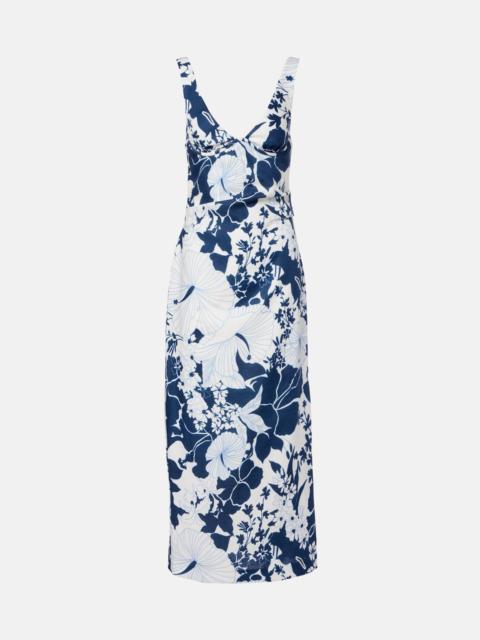 Paradiso floral linen maxi dress
