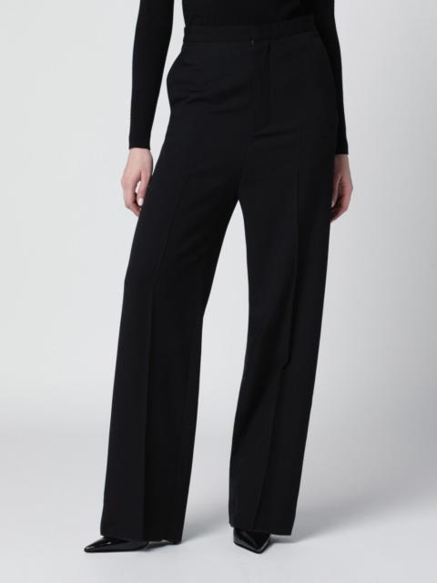 Black wool trousers
