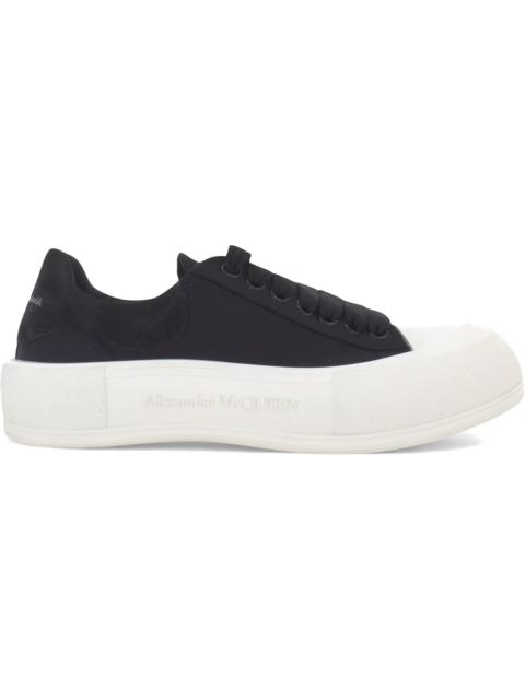 Alexander McQueen Deck Skate Plimsoll Black White