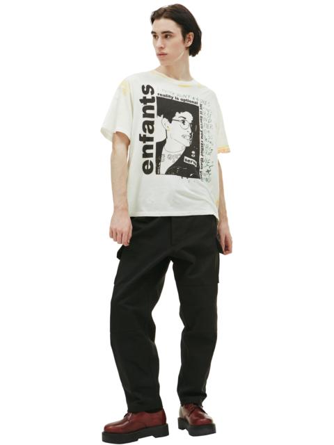 'REALITY IS OPTIONAL' T-SHIRT WITH PAINT