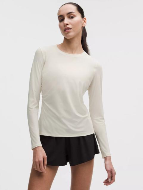 Side-Ruched Running Long-Sleeve Shirt