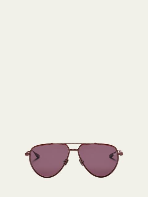 V-Stud Titanium Aviator Sunglasses