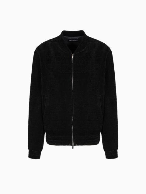 ICON QUILTED STRETCH VELVET BLOUSON