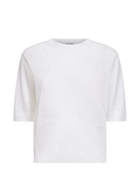 sequin-embellishment T-shirt