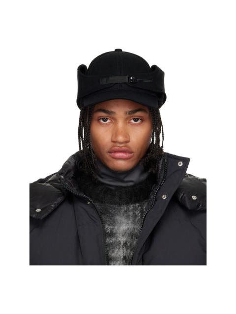 Black Belt Wool Melton Cap