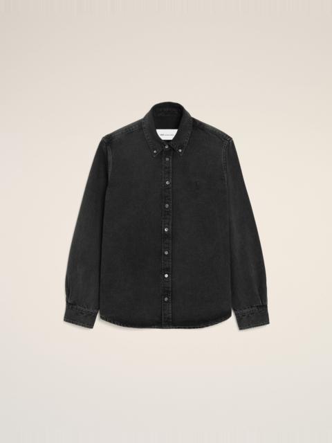 BLACK DENIM COTTON AMI DE COEUR SHIRT