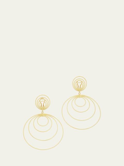 Waikiki 18K Yellow Gold Circle Drop Earrings