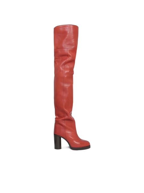 over-the-knee heeled boots
